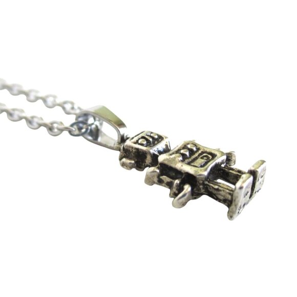 New Robot Pendant Necklace on 18' Stainless Chain Robotics Unisex Jewelry Gift - Picture 4 of 6